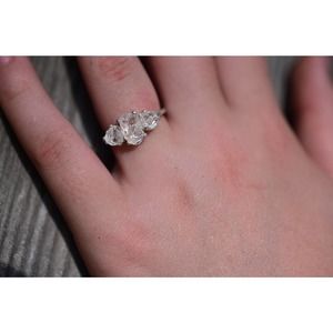 Unique Engagement Ring, Diamond Ring, raw stone ring, Anniversary Ring, …